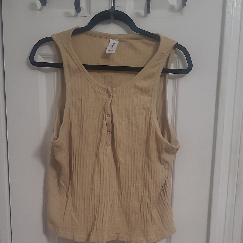 Abound Tan Ribbed Tank Top